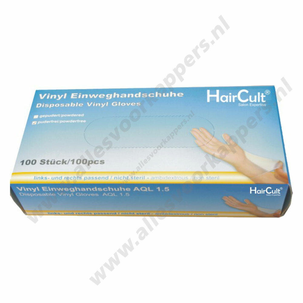 Vinyl handschoenen gepoederd 100 stuks maat S