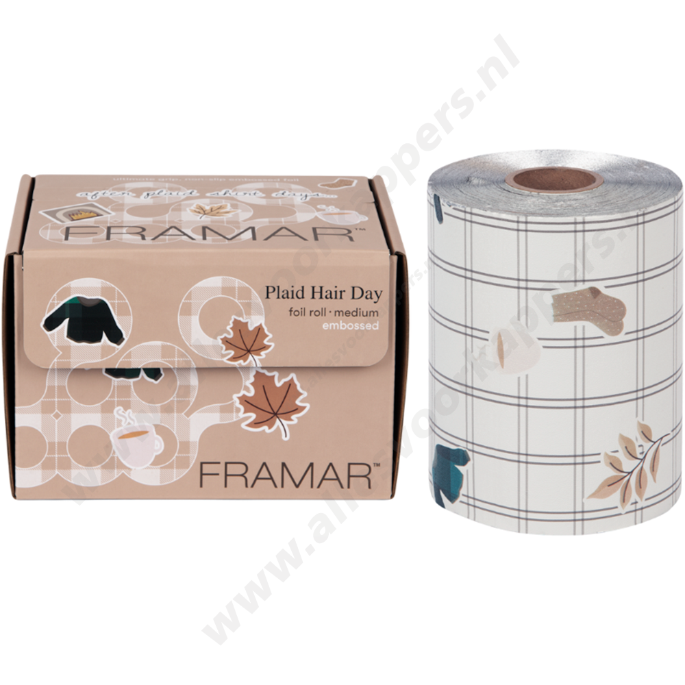 Framar embossed folie 97.5m plaid hair day