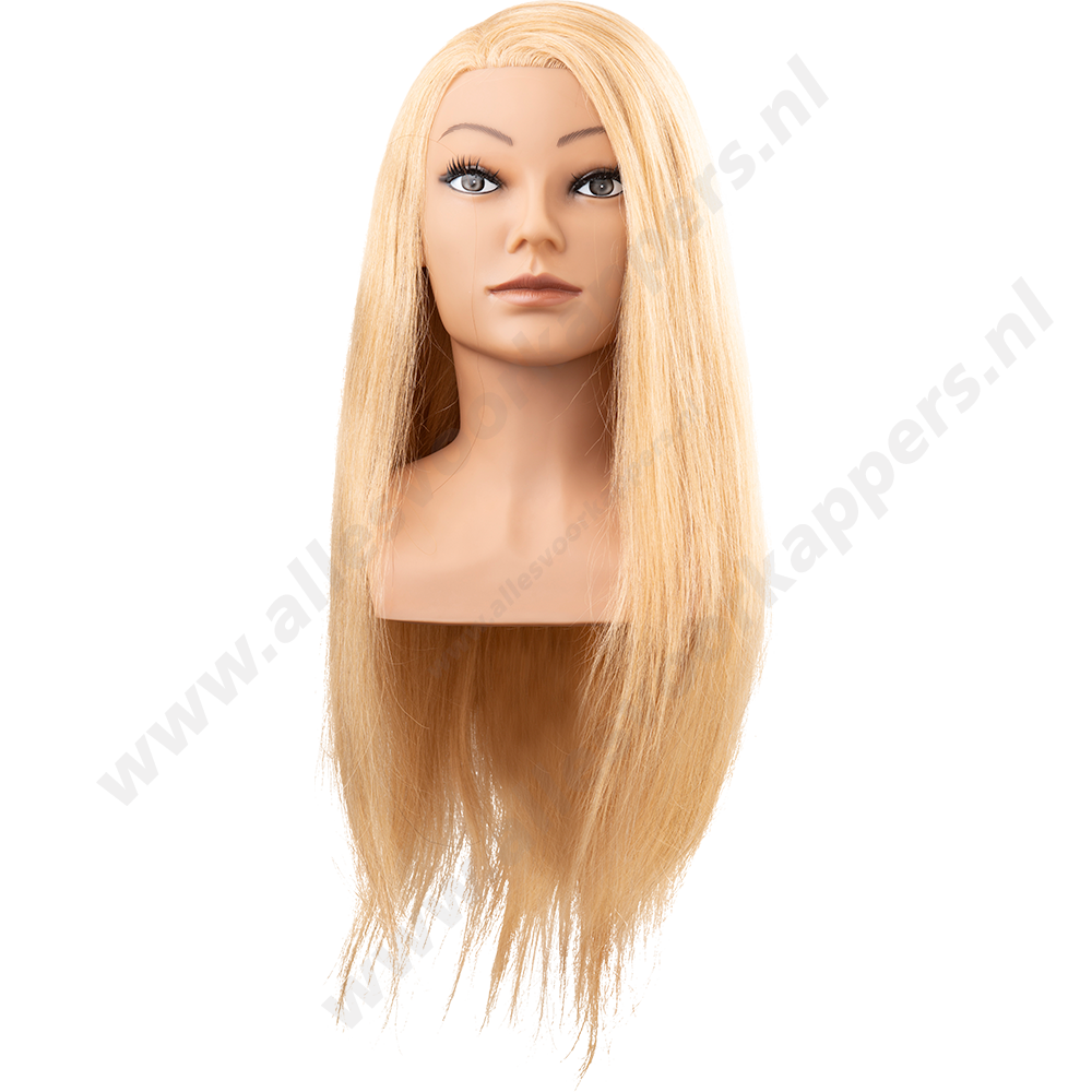 Training head Clara human hair gold blond 60cm