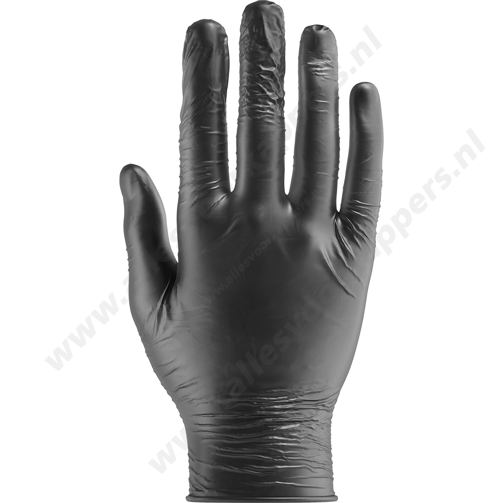 Nitril handschoenen zwart poedervrij 100 stuks maat M