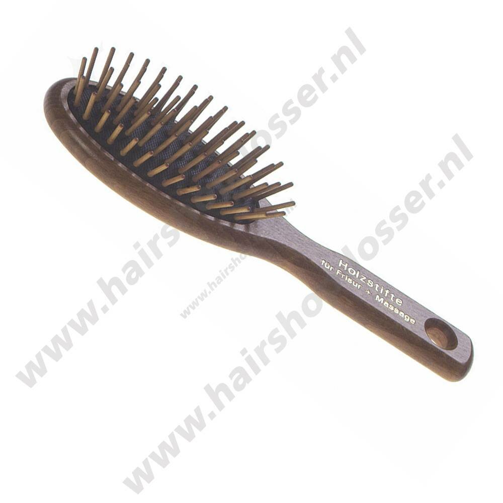 Pneumatische borstel 6 rijen beukenhout