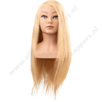 Training head Clara human hair gold blond 60cm