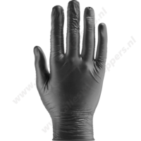 Nitril handschoenen zwart poedervrij 100 stuks maat M