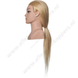 Training head Clara human hair gold blond 60cm