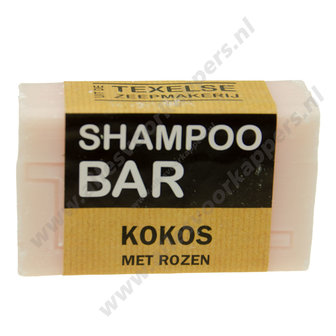Texelse shampoo bar 110g kokos met rozen