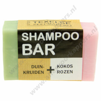 Texelse shampoo bar 110g duo duinkruiden kokos rozen