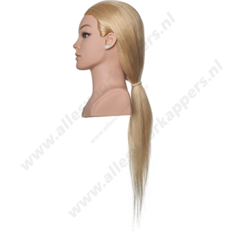 Training head Clara human hair gold blond 60cm