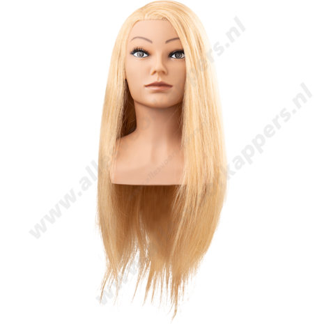Training head Clara human hair gold blond 60cm