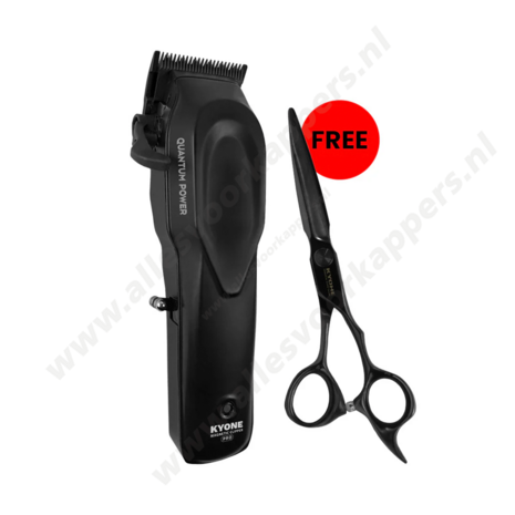 Kyone actie Quantum pro Magnetic motor clipper met gratis 810 black titanuim schaar twv 224
