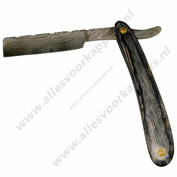 Dr. Sha damast stalen straight razor