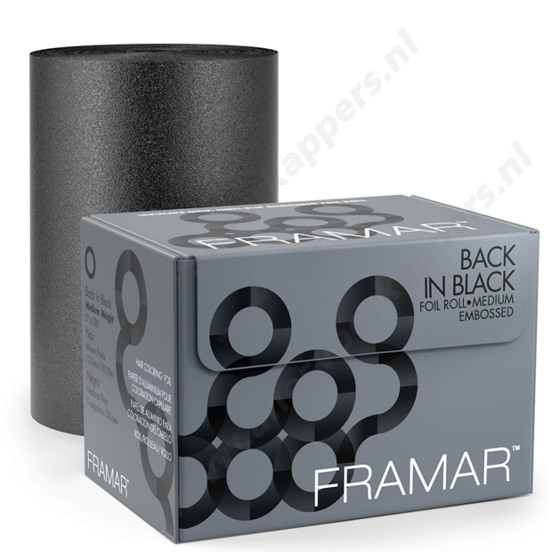 Framar embossed folie 97m Back in black