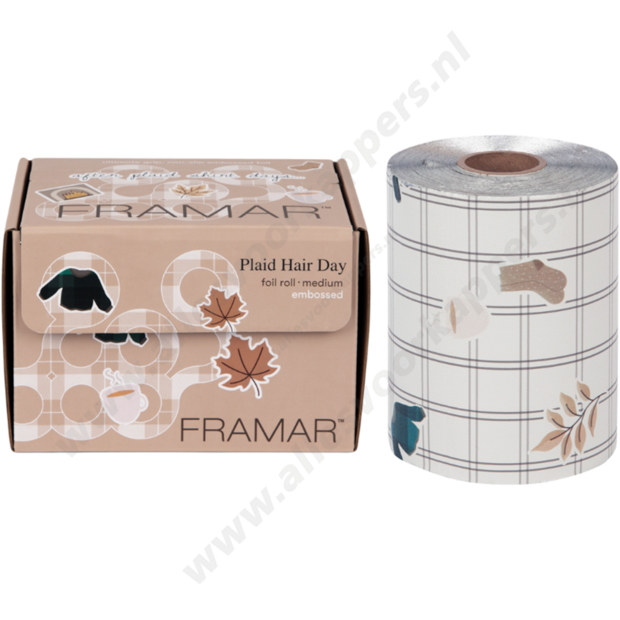 Framar embossed folie 97.5m plaid hair day