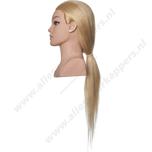 Training head Clara human hair gold blond 60cm
