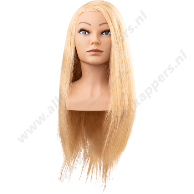 Training head Clara human hair gold blond 60cm