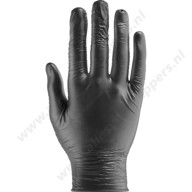 Nitril handschoenen zwart poedervrij 100 stuks maat M