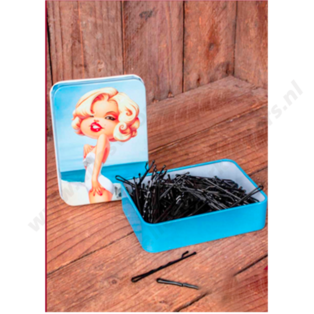 200 haarspelden in blik Marylin Monroe