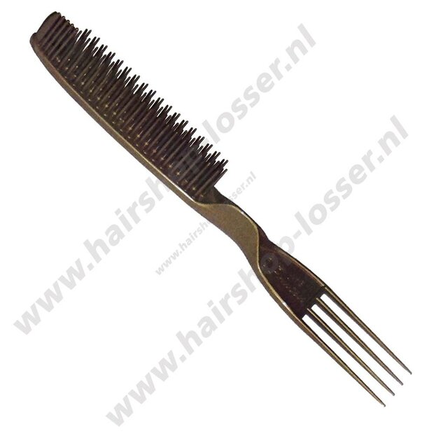 Toupeerborstel met vorkkam