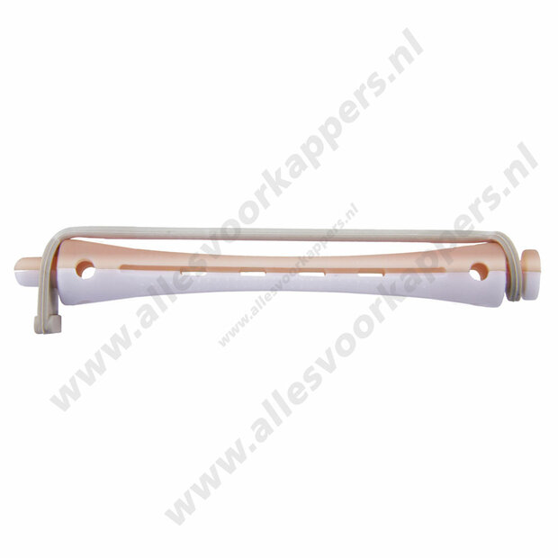 Permanent rollers 7mm roze wit kort